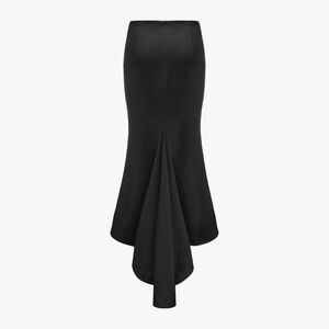 Rimini Black Maxi Mermaid Train Skirt